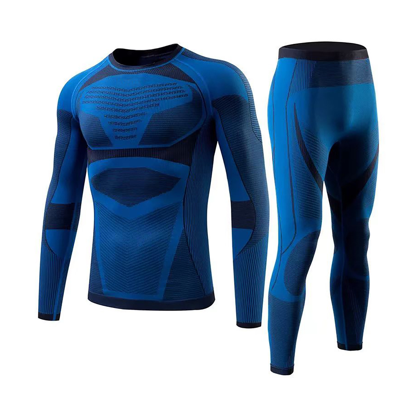 Compression Long Pant - เสื้อผ้ากีฬาแห้งเร็วสำหรับผู้ชาย เสื้อยืดออกกำลังกาย ยืดหยุ่น กระชับรูปร่าง ชุดออกกำลังกาย แขนยาว