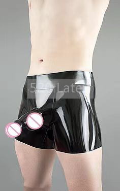 Pouch Boxer Pouch - กางเกงบ็อกเซอร์ชายแบบลาเท็กซ์ ชุดชั้นในแบบมีซองปิดด้านหน้า นุ่ม ปลอดภัย แบบเฟติช กางเกงใน