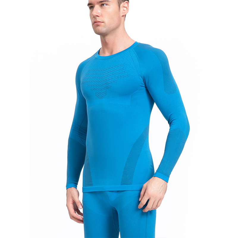 Compression Long Pant - ผู้ชาย GYM ชุดการบีบอัดฟิตเนสวิ่งเดินป่าเล่นสกีออกกําลังกายแน่นกีฬาบาสเกตบอลฟุตบอลกางเกง + เสื้อยาวเสื้อผ้าชุด