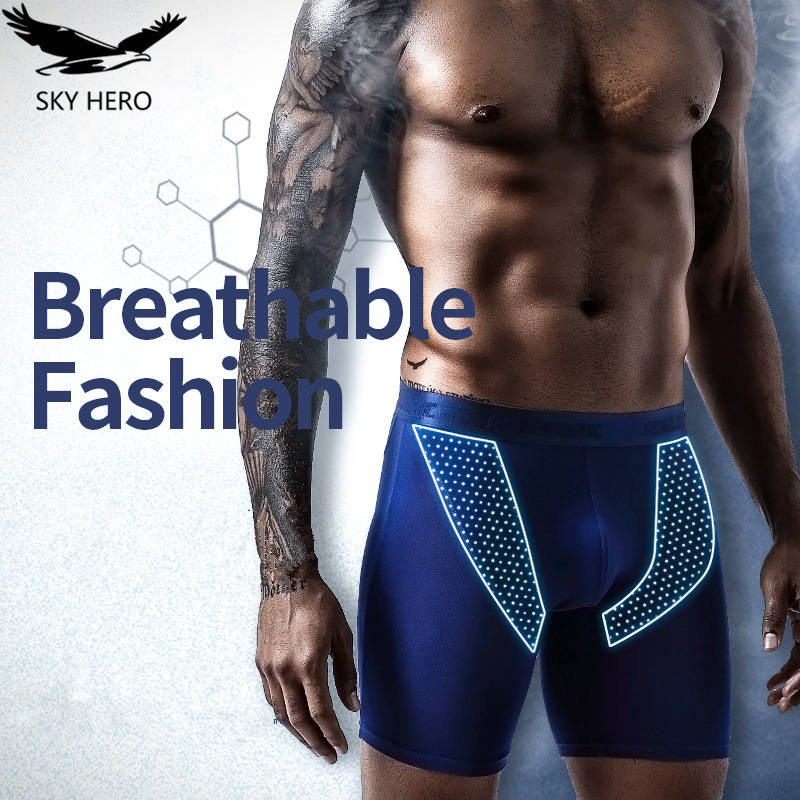 2ชิ้น/ล็อตกางเกงขาสั้นขายาวกาง - Long Leg Trunk Men บทวิจารณ์และราคา