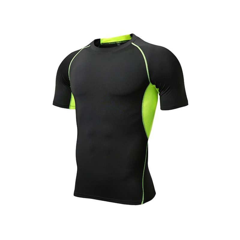 เสื้อยืดว่ายน้ำคอกลมแห้งเร็วสำ - T Shirt Tight Fit บทวิจารณ์และราคา