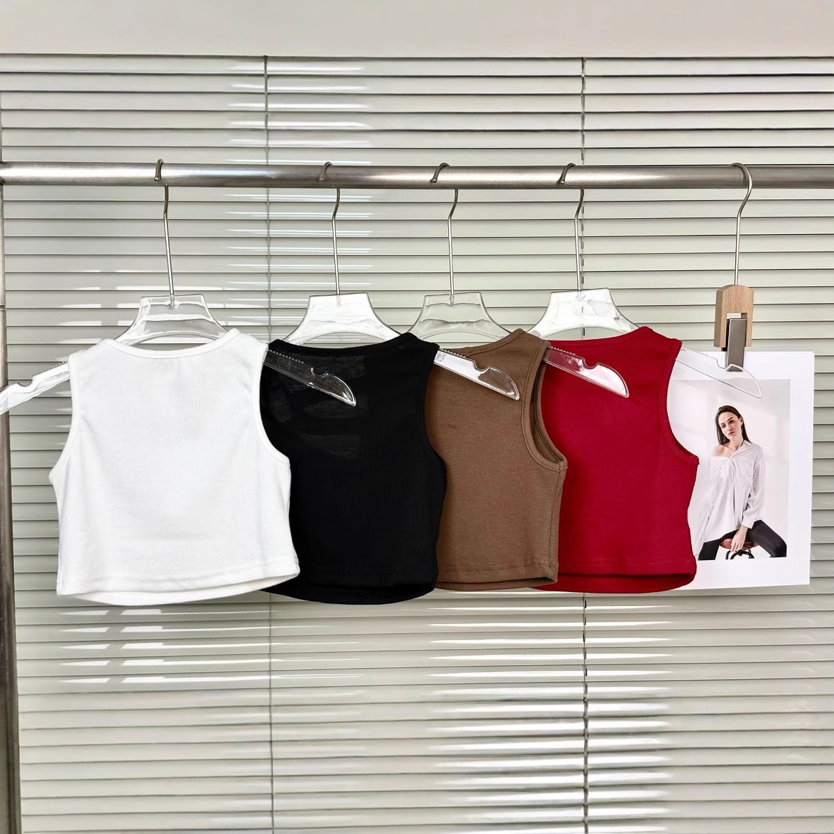 เสื้อกล้ามเด็กผู้หญิงแบบครอป ไ - Tank Top Ribbed บทวิจารณ์และราคา