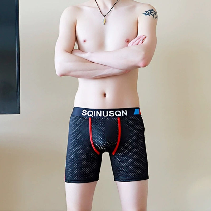 กางเกงบ็อกเซอร์ชายผ้าไอซ์ซิลค์ - Long Leg Trunk Men บทวิจารณ์และราคา