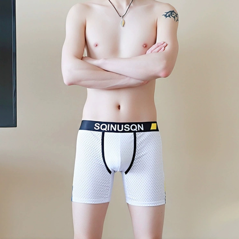 กางเกงบ็อกเซอร์ชายผ้าไอซ์ซิลค์ - Long Leg Trunk Men บทวิจารณ์และราคา