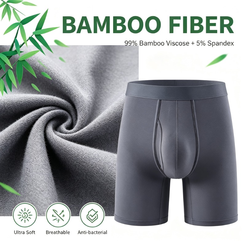 กางเกงบ็อกเซอร์ชายผ้าใยไผ่ ระบ - Bamboo Fiber Trunk บทวิจารณ์และราคา